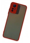 Mey İthalat®   Redmi Note 12S Kılıf Montreal Silikon Kapak - Kırmızı