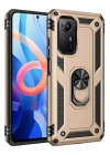 Mey İthalat®   Redmi Note 12S Kılıf Sofya Yüzüklü Silikon Kapak - Gold