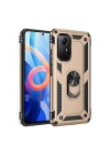 Mey İthalat®   Redmi Note 12S Kılıf Sofya Yüzüklü Silikon Kapak - Gold