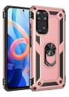 Mey İthalat®   Redmi Note 12S Kılıf Sofya Yüzüklü Silikon Kapak - Rose