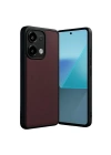 Mey İthalat®   Redmi Note 13 4G Kılıf Aras Deri Kapak - Bordo