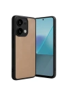 Mey İthalat®   Redmi Note 13 4G Kılıf Aras Deri Kapak - Pudra