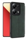 Mey İthalat®   Redmi Note 13 4G Kılıf Flip Cover - Koyu Yeşil