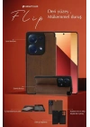 Mey İthalat®   Redmi Note 13 4G Kılıf Flip Cover - Koyu Yeşil