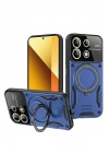 Mey İthalat®   Redmi Note 13 4G Kılıf Joy Lens Standlı Kapak - Lacivert