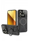 Mey İthalat®   Redmi Note 13 4G Kılıf Joy Lens Standlı Kapak - Siyah