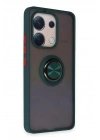 Mey İthalat®   Redmi Note 13 4G Kılıf Montreal Yüzüklü Silikon Kapak - Yeşil