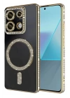 Mey İthalat®   Redmi Note 13 Pro 4G Joke Simli Magneticsafe Kılıf - Gold