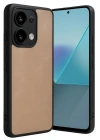 Mey İthalat®   Redmi Note 13 Pro 4G Kılıf Aras Deri Kapak - Pudra