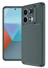 Mey İthalat®   Redmi Note 13 Pro 4G Kılıf Auto Focus Karbon Kapak - Koyu Yeşil