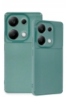 Mey İthalat®   Redmi Note 13 Pro 4G Kılıf Auto Focus Karbon Kapak - Koyu Yeşil