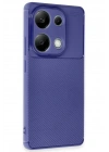 Mey İthalat®   Redmi Note 13 Pro 4G Kılıf Auto Focus Karbon Kapak - Lacivert