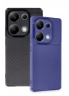 Mey İthalat®   Redmi Note 13 Pro 4G Kılıf Auto Focus Karbon Kapak - Siyah
