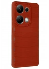Mey İthalat®   Redmi Note 13 Pro 4G Kılıf Bibercas Silikon Kapak - Kırmızı