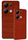 Mey İthalat®   Redmi Note 13 Pro 4G Kılıf Bibercas Silikon Kapak - Kırmızı