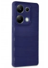 Mey İthalat®   Redmi Note 13 Pro 4G Kılıf Bibercas Silikon Kapak - Lacivert