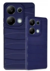 Mey İthalat®   Redmi Note 13 Pro 4G Kılıf Bibercas Silikon Kapak - Lacivert