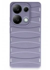 Mey İthalat®   Redmi Note 13 Pro 4G Kılıf Bibercas Silikon Kapak - Lila