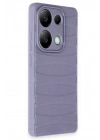 Mey İthalat®   Redmi Note 13 Pro 4G Kılıf Bibercas Silikon Kapak - Lila