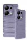 Mey İthalat®   Redmi Note 13 Pro 4G Kılıf Bibercas Silikon Kapak - Lila