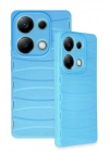 Mey İthalat®   Redmi Note 13 Pro 4G Kılıf Bibercas Silikon Kapak - Mavi