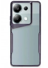 Mey İthalat®   Redmi Note 13 Pro 4G Kılıf Boyi Silikon Kapak - Derin Mor