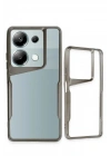 Mey İthalat®   Redmi Note 13 Pro 4G Kılıf Boyi Silikon Kapak - Siyah