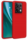 Mey İthalat®   Redmi Note 13 Pro 4G Kılıf First Silikon - Kırmızı
