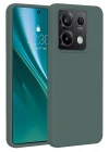 Mey İthalat®   Redmi Note 13 Pro 4G Kılıf First Silikon - Koyu Yeşil