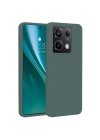 Mey İthalat®   Redmi Note 13 Pro 4G Kılıf First Silikon - Koyu Yeşil