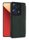 Mey İthalat®   Redmi Note 13 Pro 4G Kılıf Flip Cover - Koyu Yeşil
