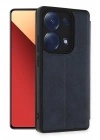 Mey İthalat®   Redmi Note 13 Pro 4G Kılıf Flip Cover - Lacivert