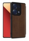 Mey İthalat®   Redmi Note 13 Pro 4G Kılıf Flip Cover - Taba