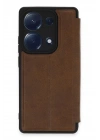 Mey İthalat®   Redmi Note 13 Pro 4G Kılıf Flip Cover - Taba