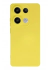 Mey İthalat®   Redmi Note 13 Pro 4G Kılıf Nano içi Kadife Silikon - Sarı