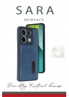 Mey İthalat®   Redmi Note 13 Pro 4G Kılıf Sara Kartvizitli Deri Kılıf - Lacivert