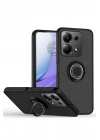 Mey İthalat®   Redmi Note 13 Pro 4G Montreal Yüzüklü Silikon Kapak - Siyah