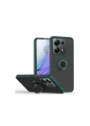 Mey İthalat®   Redmi Note 13 Pro 4G Montreal Yüzüklü Silikon Kapak - Yeşil