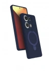 Mey İthalat®   Redmi Note 13 Pro 4G Regal Magsafe Standlı Kapak - Lacivert