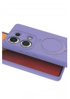 Mey İthalat®   Redmi Note 13 Pro 4G Regal Magsafe Standlı Kapak - Lila