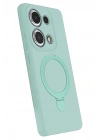 Mey İthalat®   Redmi Note 13 Pro 4G Regal Magsafe Standlı Kapak - Su Yeşili