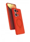 Mey İthalat®   Redmi Note 13 Pro 4G Regal Magsafe Standlı Kapak - Turuncu