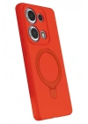 Mey İthalat®   Redmi Note 13 Pro 4G Regal Magsafe Standlı Kapak - Turuncu