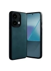 Mey İthalat®   Redmi Note 13 Pro 5G Kılıf Aras Deri Kapak - Koyu Yeşil
