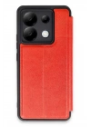 Mey İthalat®   Redmi Note 13 Pro 5G Kılıf Flip Cover - Kırmızı