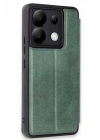 Mey İthalat®   Redmi Note 13 Pro 5G Kılıf Flip Cover - Koyu Yeşil