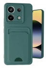 Mey İthalat®   Redmi Note 13 Pro 5G Kılıf Kelvin Kartvizitli Silikon - Koyu Yeşil