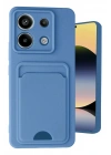 Mey İthalat®   Redmi Note 13 Pro 5G Kılıf Kelvin Kartvizitli Silikon - Mavi