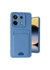 Mey İthalat®   Redmi Note 13 Pro 5G Kılıf Kelvin Kartvizitli Silikon - Mavi