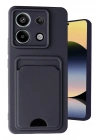 Mey İthalat®   Redmi Note 13 Pro 5G Kılıf Kelvin Kartvizitli Silikon - Siyah